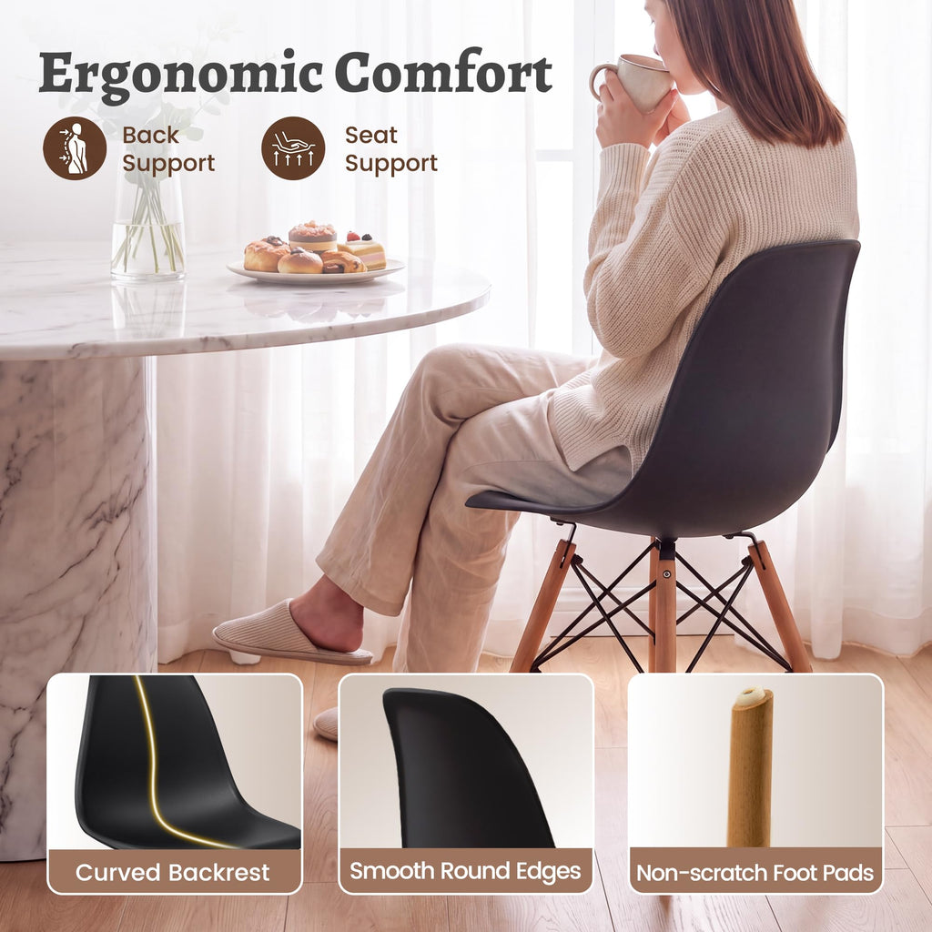 Inspired Eames Style Modern Dining Chair Mid Century Modern DSW Chair, Shell Lounge Plastic Chair, Dining, Bedroom, Living Room
