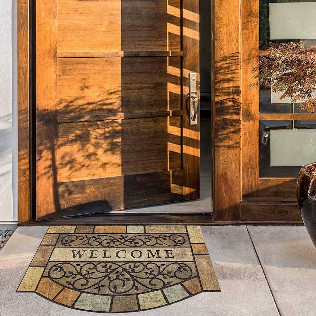 Durable Welcome Door Mats, 24"x36" Heavy-Duty Large Outdoor Mat for Front Door with Non-Slip Rubber Backing for