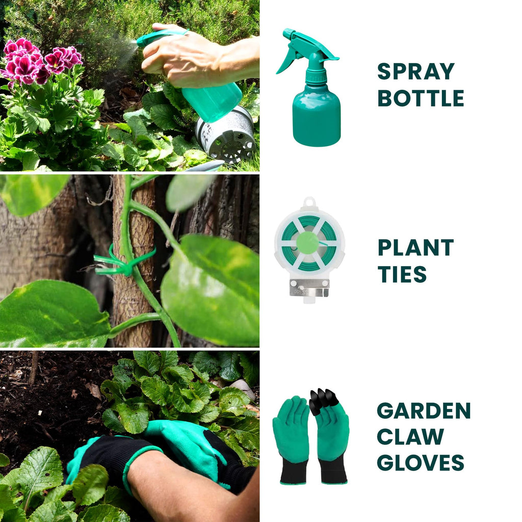 Stainless Steel 11 Piece Heavy Duty Garden Tool Set with Tote Bag - Premium Gardening Tools & Hand Tools Set