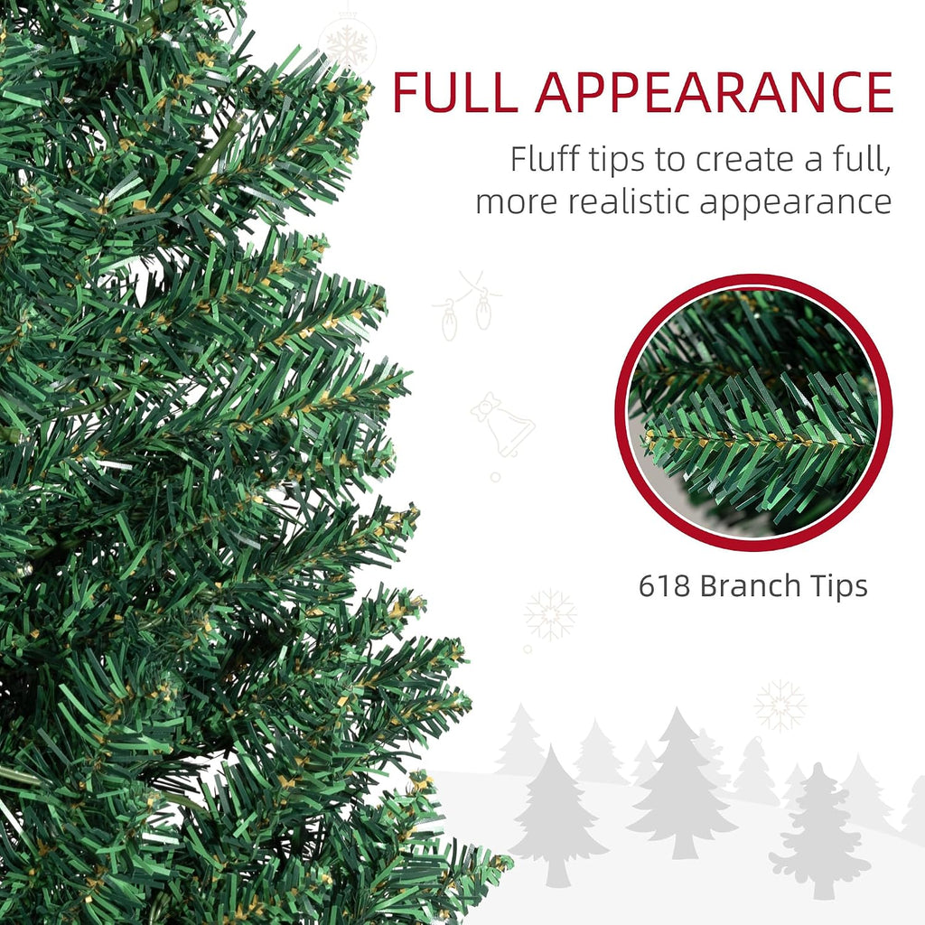 Noble Fir Artificial Pencil Christmas Tree Prelit 8' Green