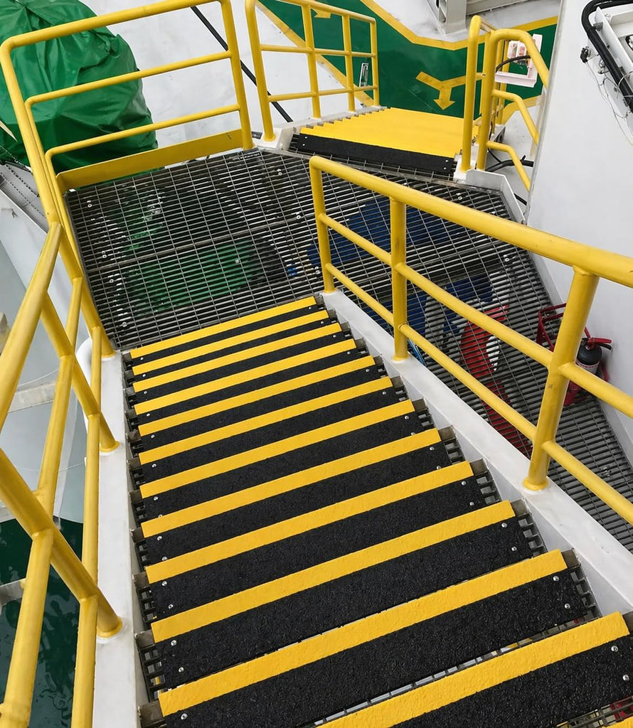 Anti-Slip Stair Treads - Non-Slip Indoor Outdoor Step Grips & Traction Strips for Wood, Concrete & Decks, Industrial