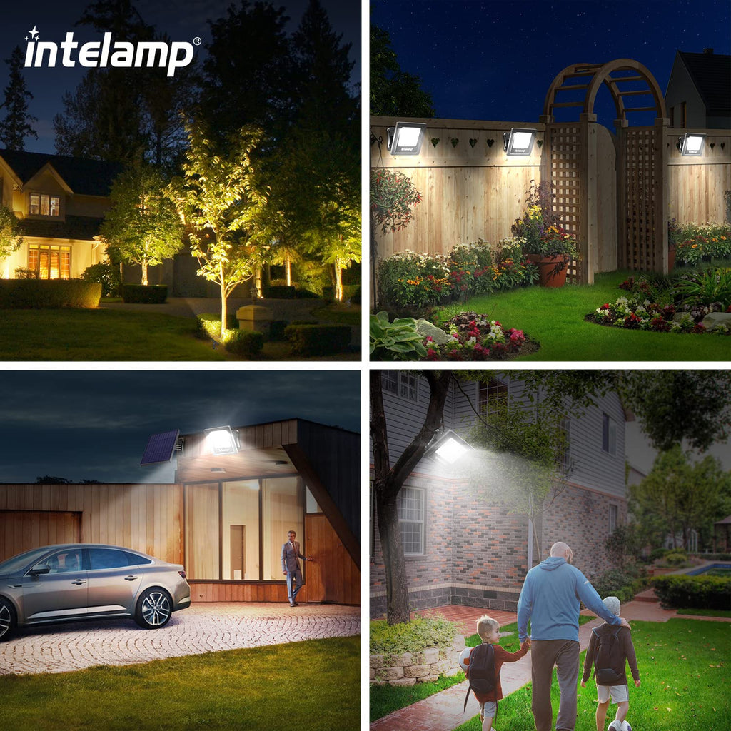 4400mAh Solar Flood Lights 1 Pack Outdoor Solar Security Light
