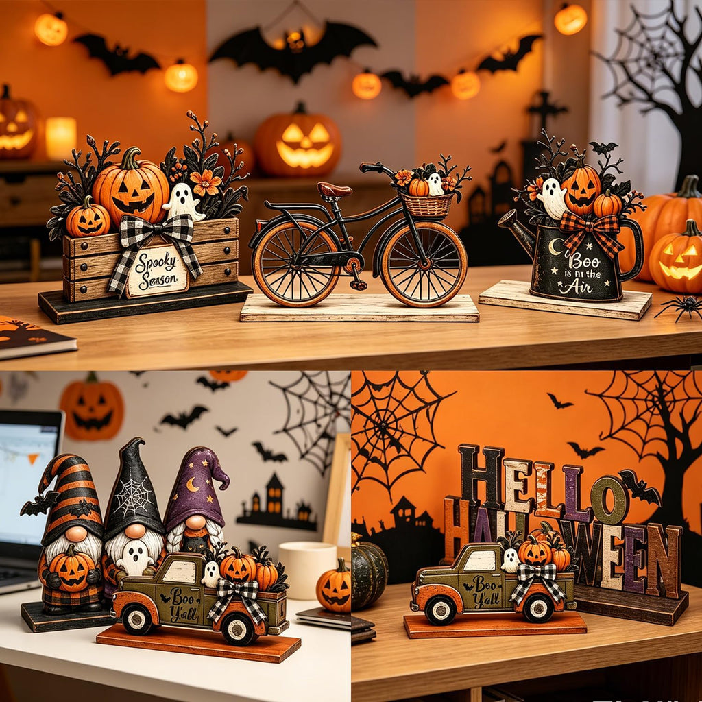 Halloween Decor Indoor, Halloween Table Decorations Indoor - Set of 6