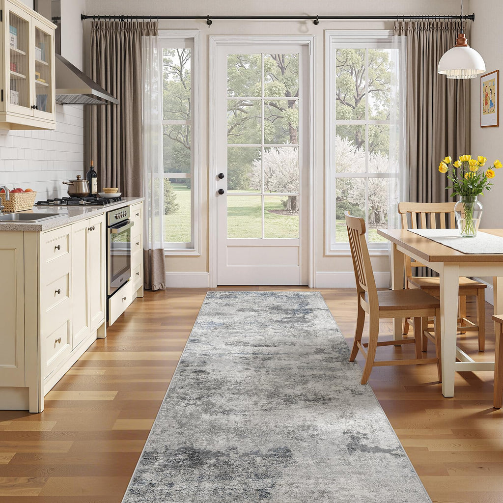 Washable Runner Rug Abstract Soft Carpet Runner