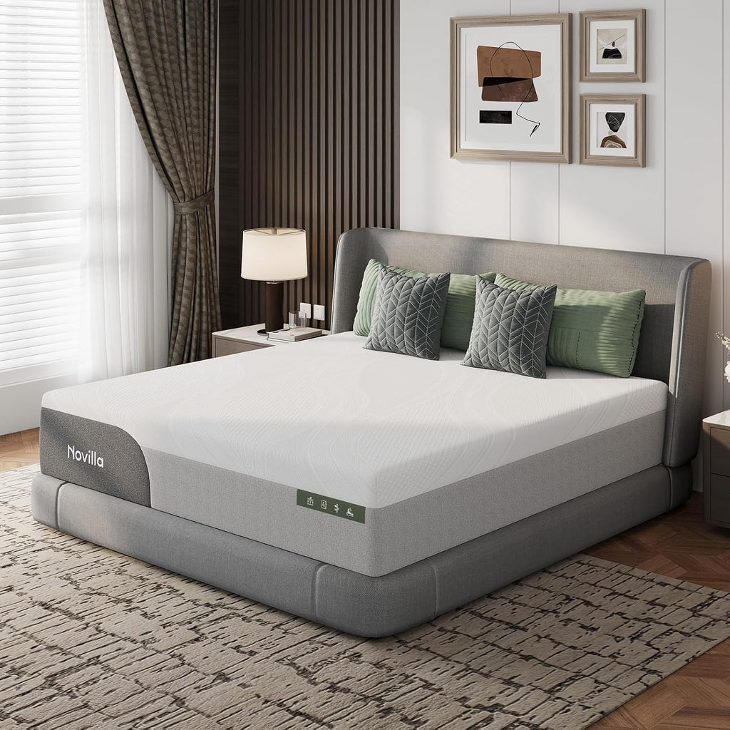 Bliss Cooling Queen Mattress, 14 Inch Gel Queen Memory Foam | Mattress in a Box with Cool-Touch Nylon Cover, Pain