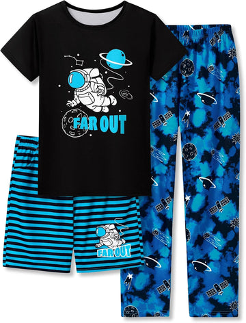Boys Pajamas, Piece Short Sleeves Shorts Set & Pants