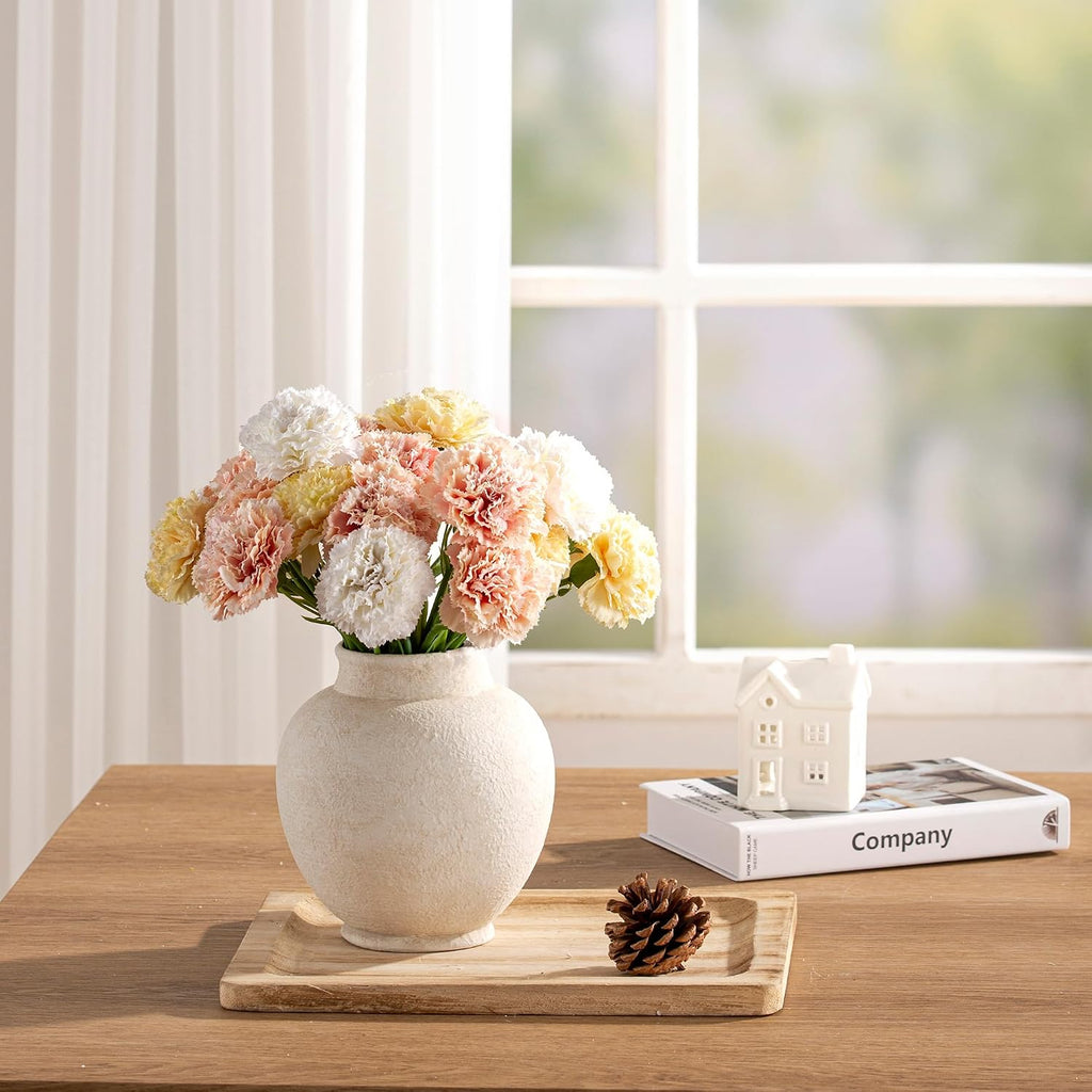 Ceramic Flower Vase, Flower Vase Rustic Farmhouse Decorative Vase Floral Pottery Vases