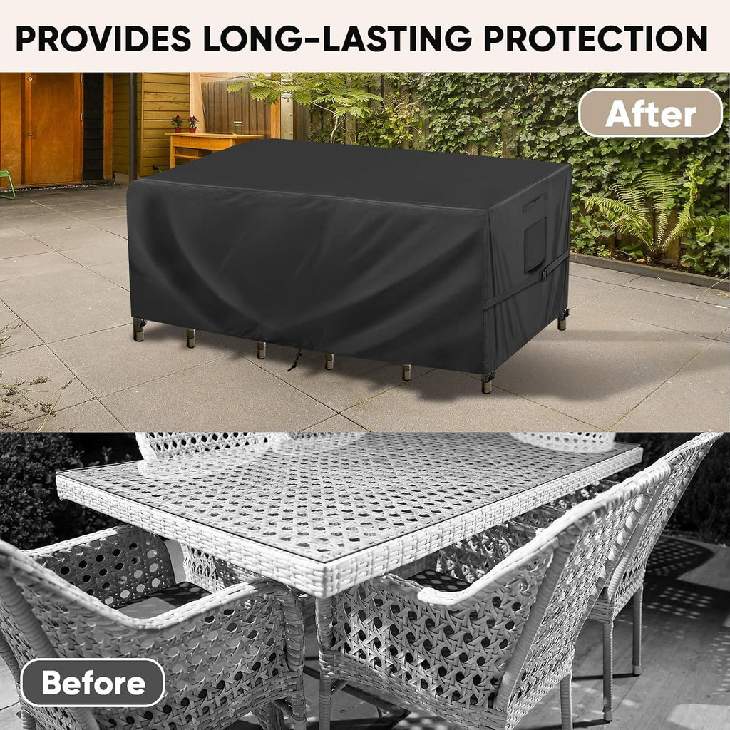 Patio Furniture Covers, Outdoor Furniture Covers Waterproof, Heavy Duty Oxford Patio Table Cover for Outdoor Table