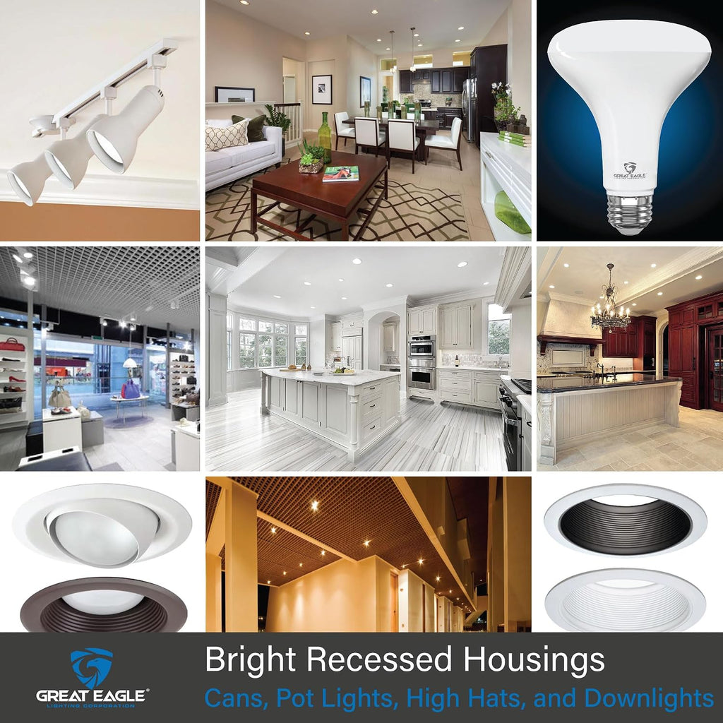 BR30 LED Bulb, 11W (75W Equivalent), 850 Lumens, 2700k (Warm White), for Recessed Can Use, Dimmable, and UL Listed (4