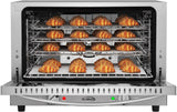 23 in. Commercial Countertop Convection Oven for Half-Size Pans with 4 Racks 1600W of Power in Stainless-Steel, ETL