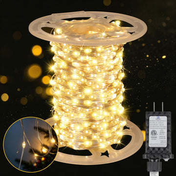 200FT 600LED Christmas String Lights Plug in Fairy Lights Indoor