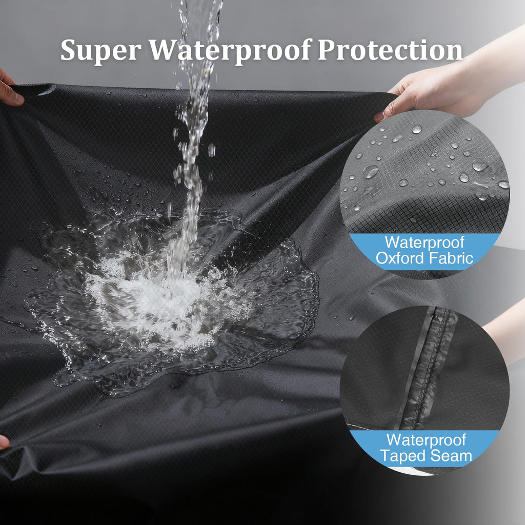 Square Fire Pit Cover for 33-36 Inch Fire Pit, 600D Heavy Duty Fire Table Cover Waterproof Patio Firepit Cover with