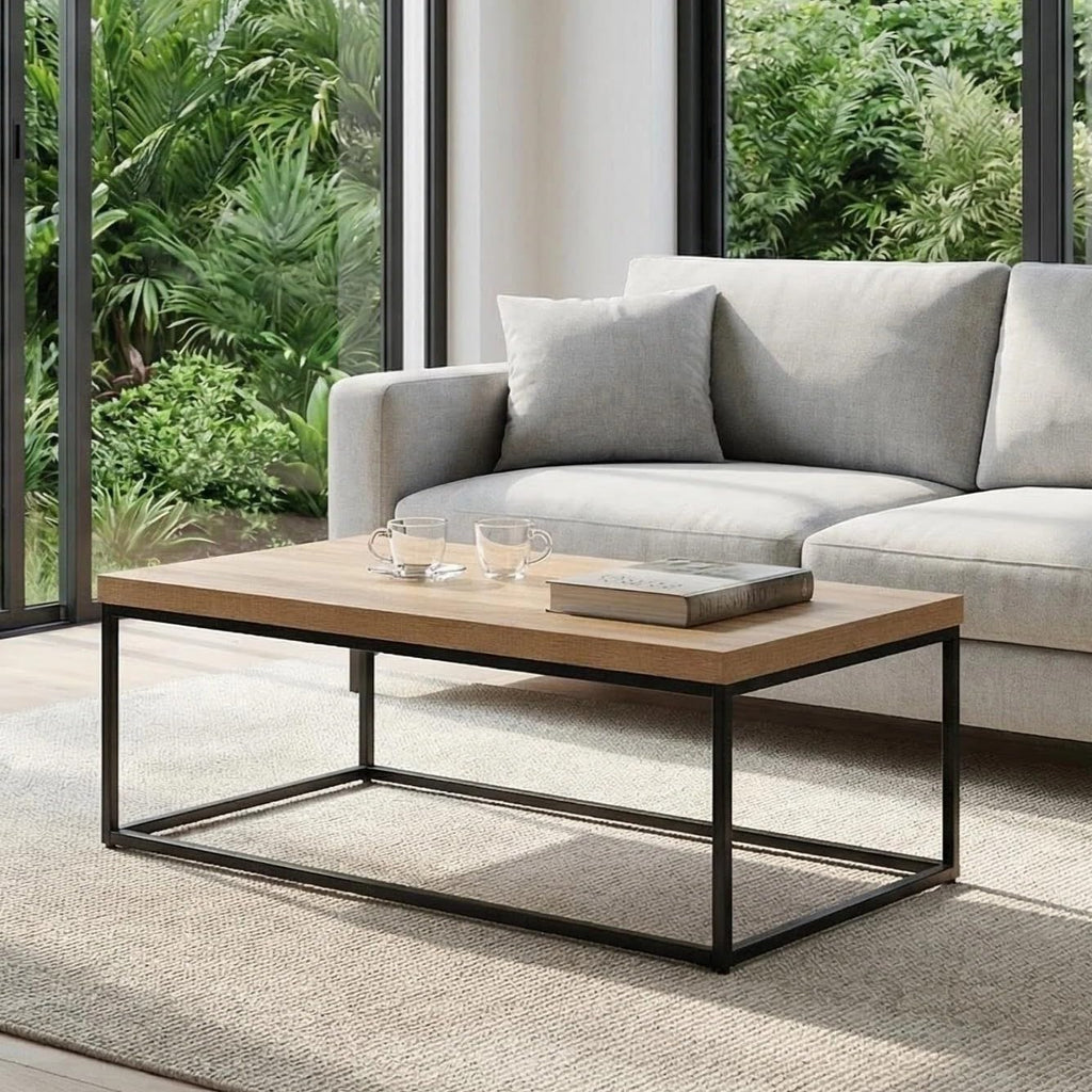 Natural Oak Coffee Table/Center Table, 47-Inch