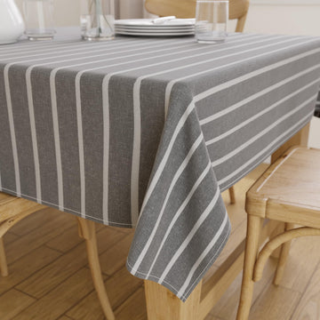 XO Cotton Tablecloth Square 56"x56" Roma Red Stripes