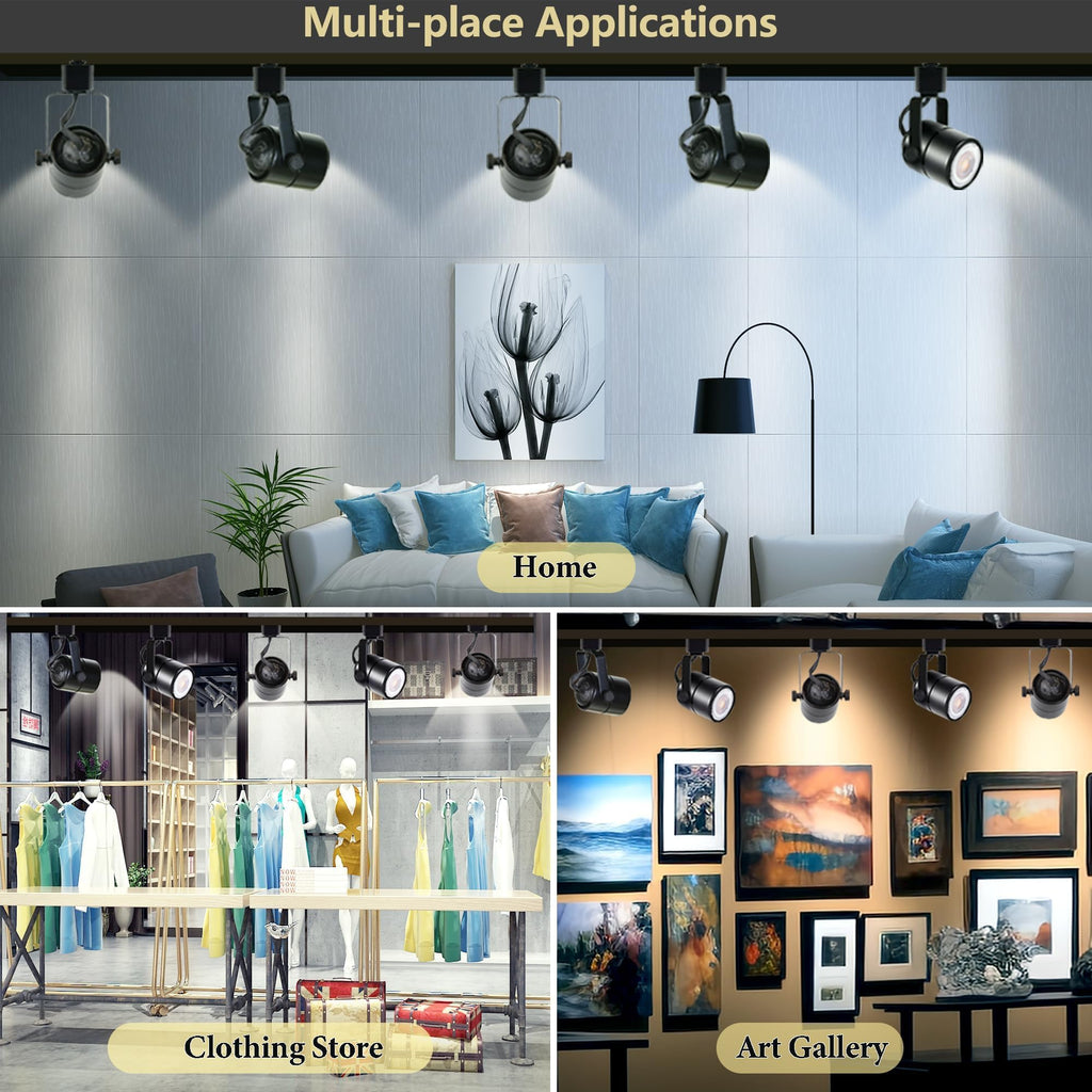 Dimmable LED Track Lighting Heads H Type GU10 Ceiling Spotlights
