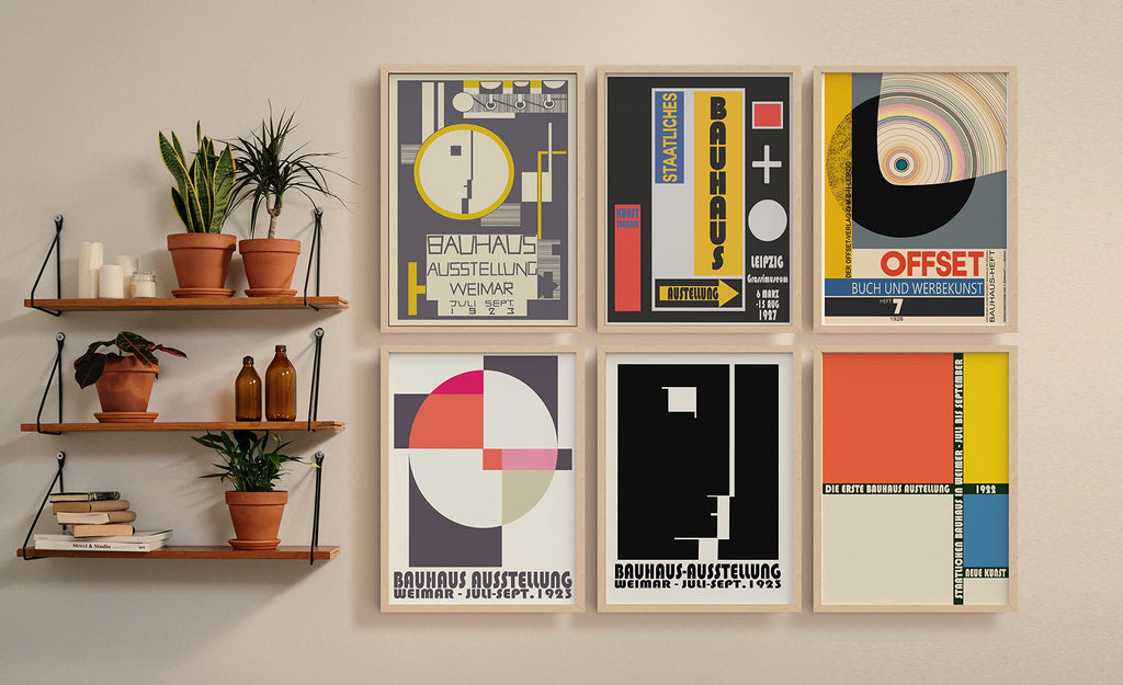 Bauhaus Aesthetic Room Décor - Abstract Wall Art Bauhaus (8 x 10)