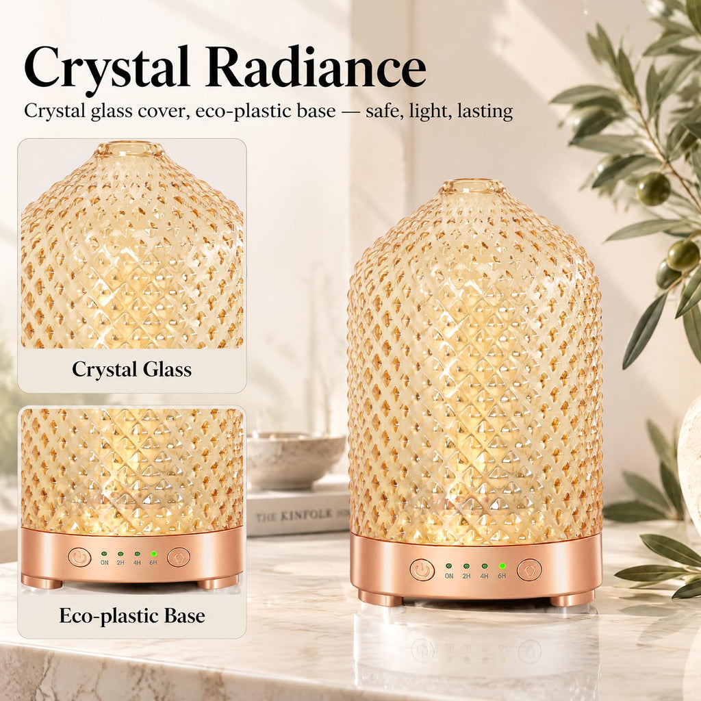 Essential Oil Diffuser, 200ml Glass Diffuser for Essential Oils