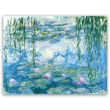 Claude Monet Canvas Wall Art - Water Lily Poster - Impressionist Painting Nature Flower Landscape Poster Modern