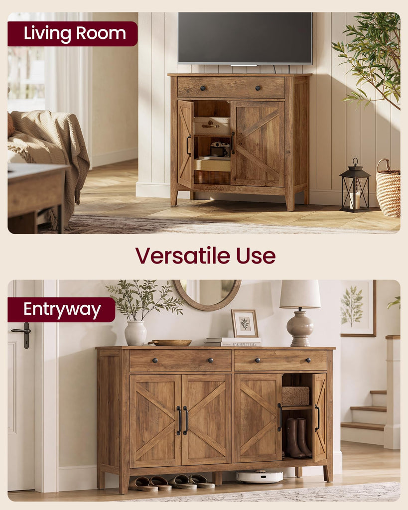 Farmhouse Buffet Cabinet and Coffee Bar Bundle