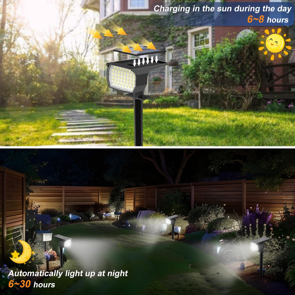 Solar Spot Lights Outdoor Landscape Spotlights 12 Pack Cool White