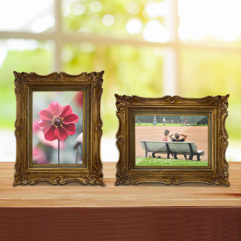 4x6 Vintage Bronze Gold Picture Frame