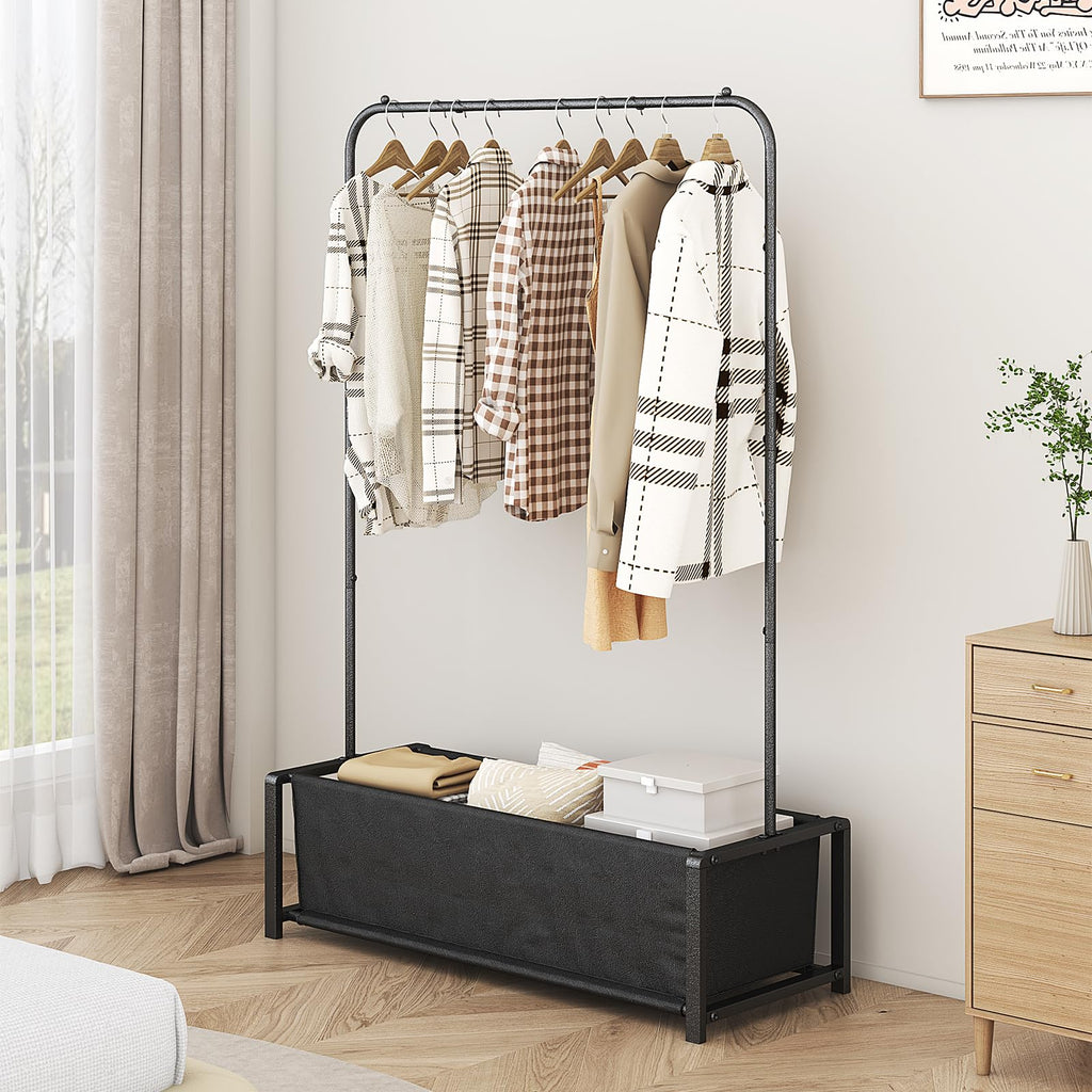 Garment Racks with Bottom Shelf Clothing Rack for Hanging Clothes