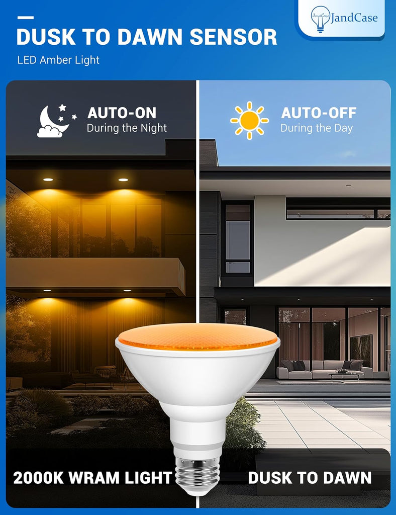 Bug Light Bulbs Dusk to Dawn Bug Light Bulbs for Outside PAR30
