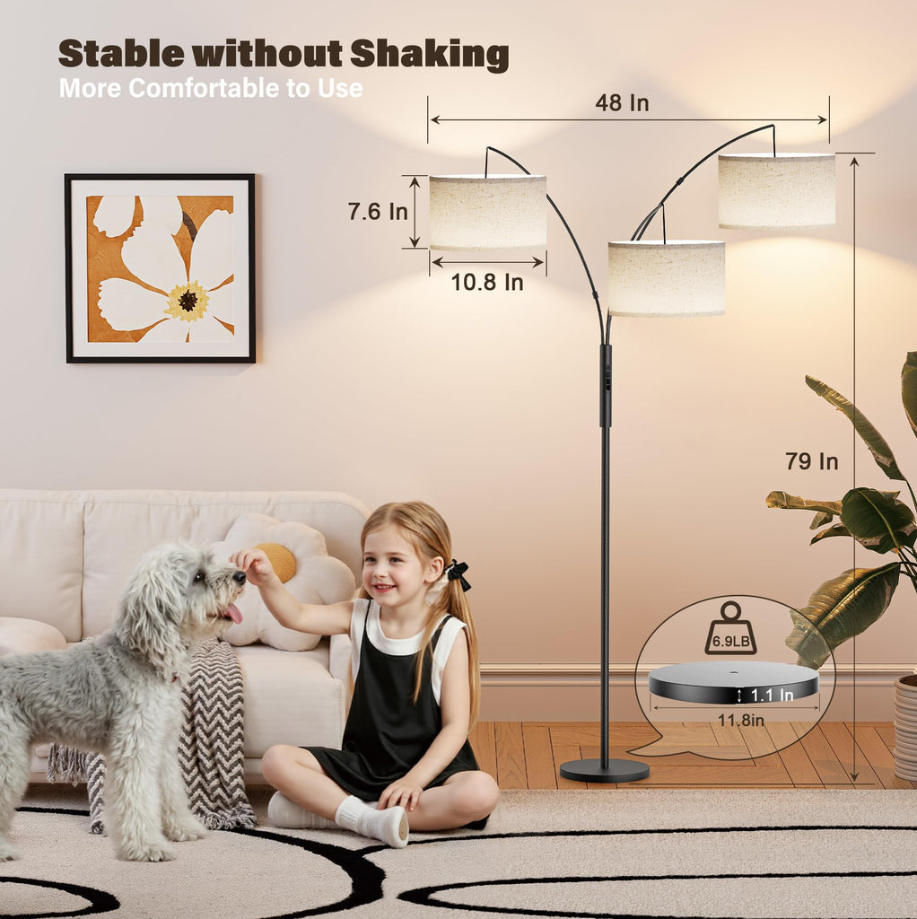 Upgraded 36W Floor Lamps - Super Bright Dimmable Tree Floor Lamp with Remote & Touch Control, Tall Lamp Corner