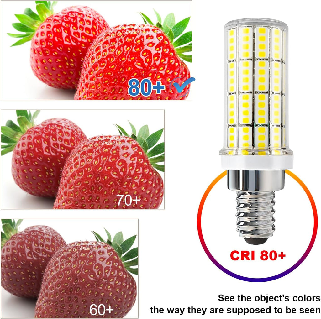 E12 LED Bulb, 20W 6pcs LED Corn Light Bulb 200W Equivalent 2500Lumen 5000K Cool Daylight White Non-Dimmable LED