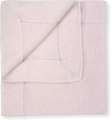 100% Cashmere Baby Blanket Luxe Knit 32" x 40" Pink