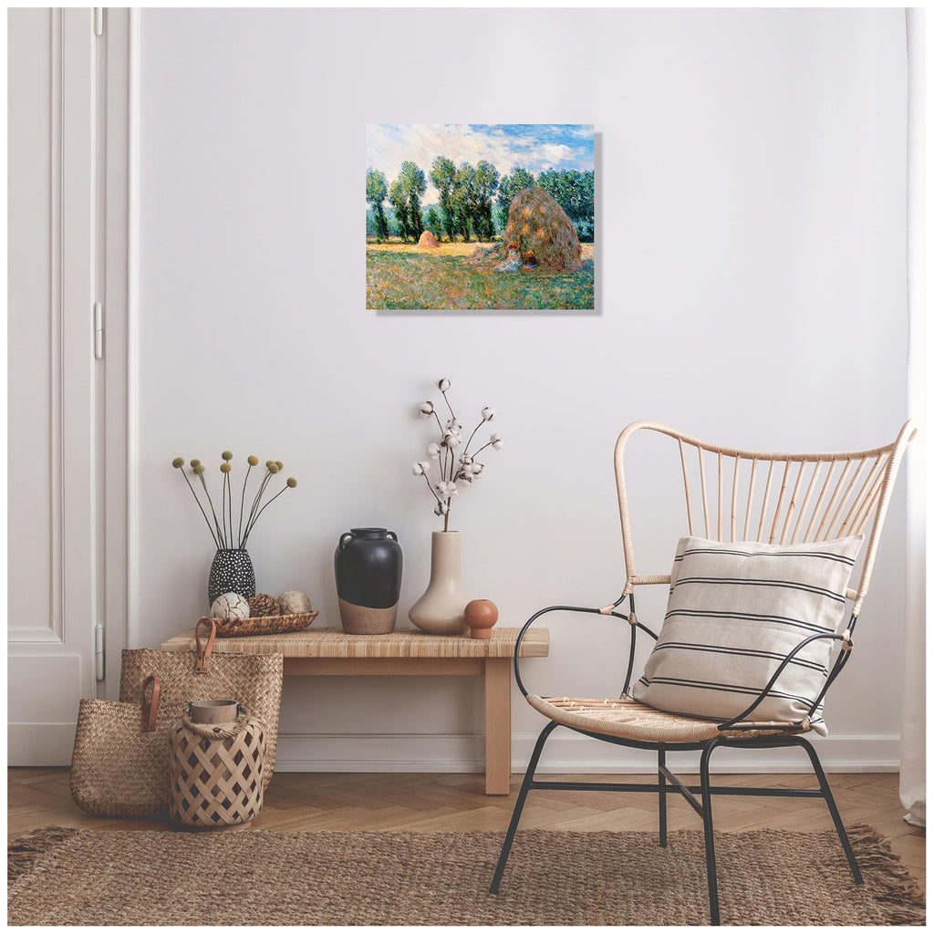 Haystacks by Claude Monet The World Classic Art Reproductions, Giclee Canvas Prints Wall Art Decor, 16x20 inches