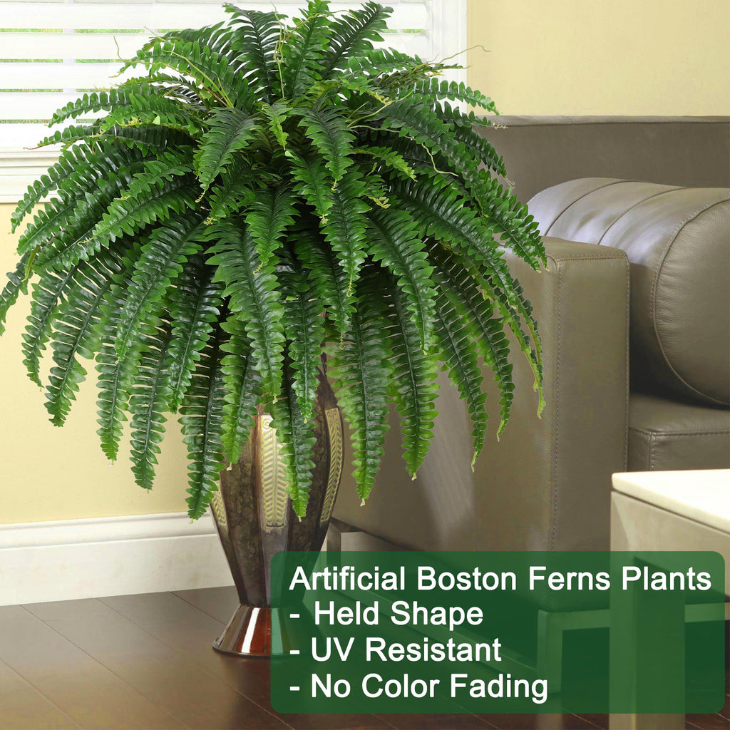 43" Artificial Boston Fern, Outdoor Faux Plant