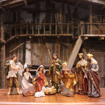Nativity Set Christmas Scene Set Figurines Statue 8 Inch 11 Pcs