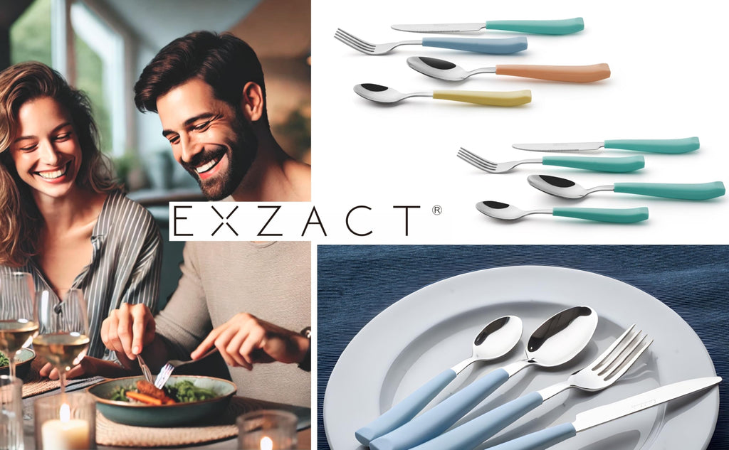 16 pcs Flatware Set Stainless Steel Wide Handles Serves 4 Gray