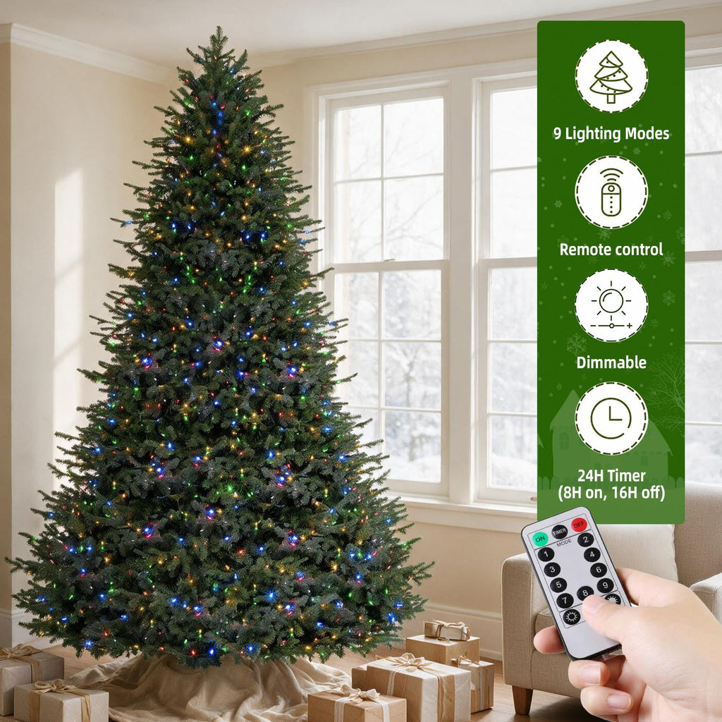 7.5ft Pre-Lit Everglow Balsam Fir Artificial Christmas Tree