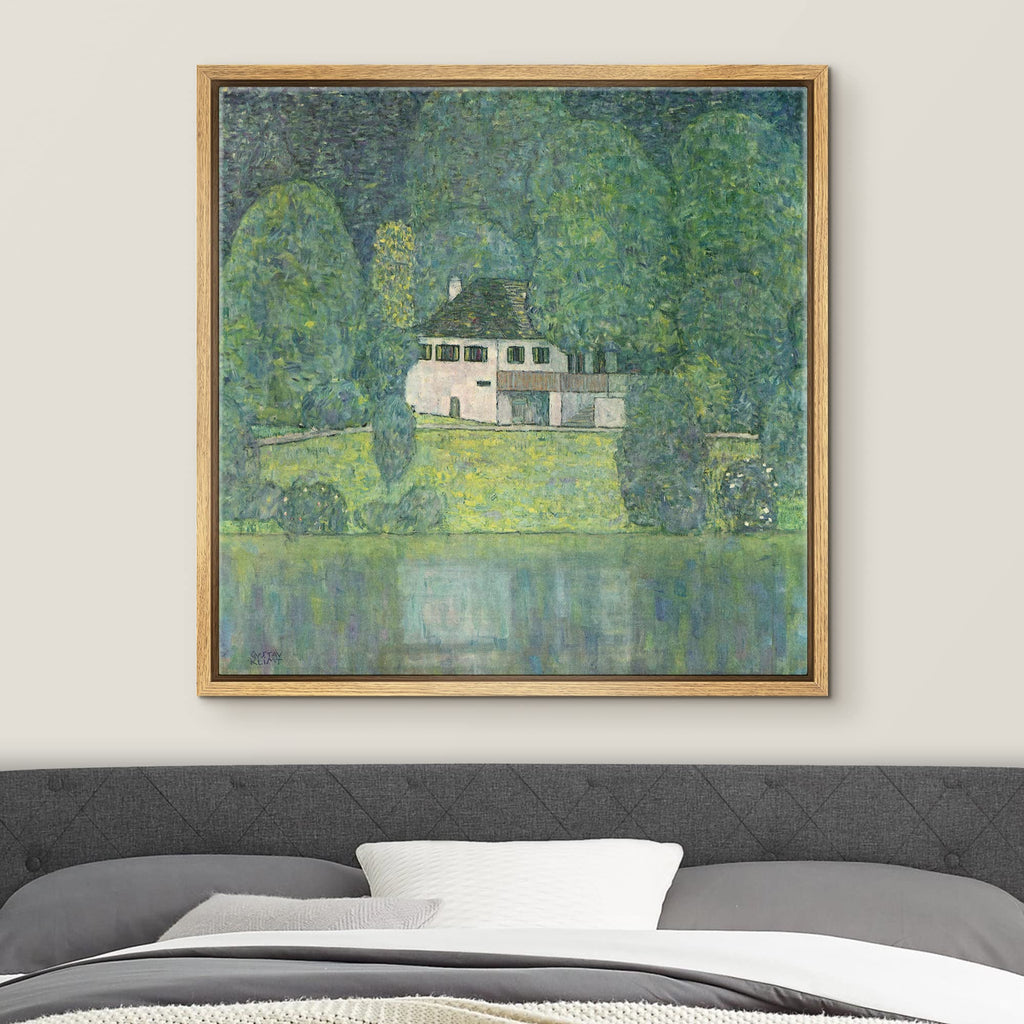 Canvas Print Wall Art Litzlberg on Attersee by Gustav Klimt Historic Classic Illustrations Fine Art Decorative