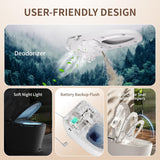 Smart Toilet Auto Open & Close One Piece Tankless Toilet with Bidet Built in Auto Flush Warm Water Air Dryer Heated