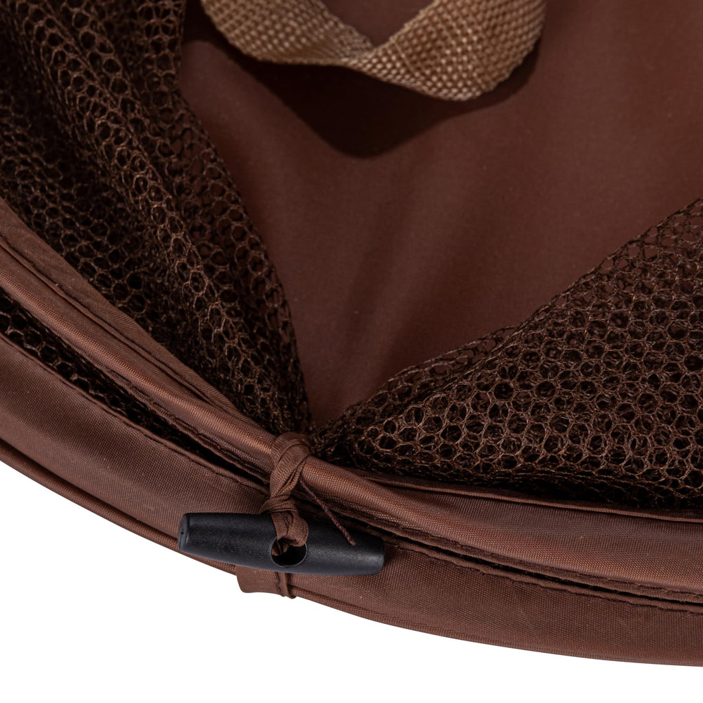 Pop-Up Mesh Laundry Hamper, Brown