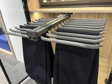 Pull Out Pants Rack for Closet Hanger Bar Steel Pull Out Trousers Pants Hanger Rack with Soft Close, Clothes