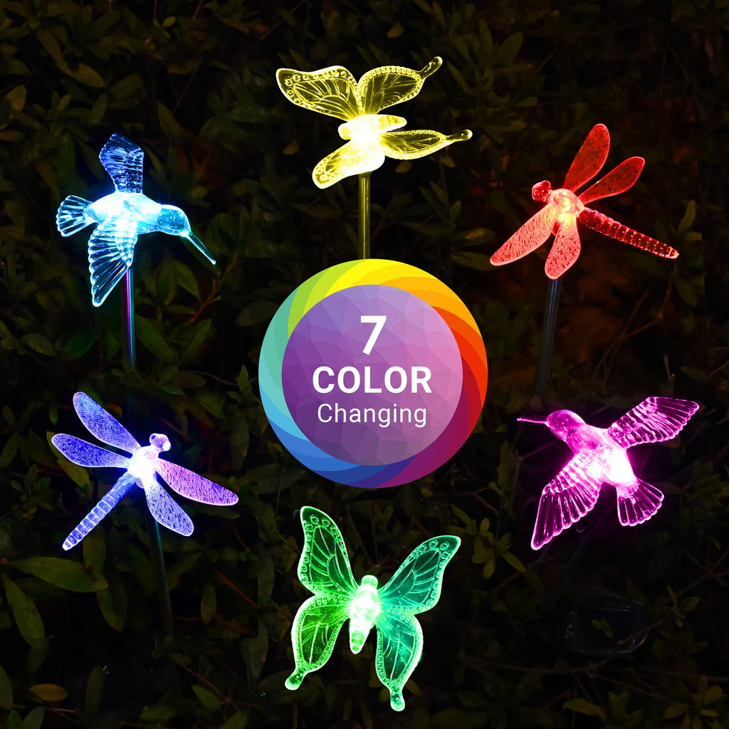 Solar Garden Lights Decor Butterfly Path Lights Outdoor Decorations