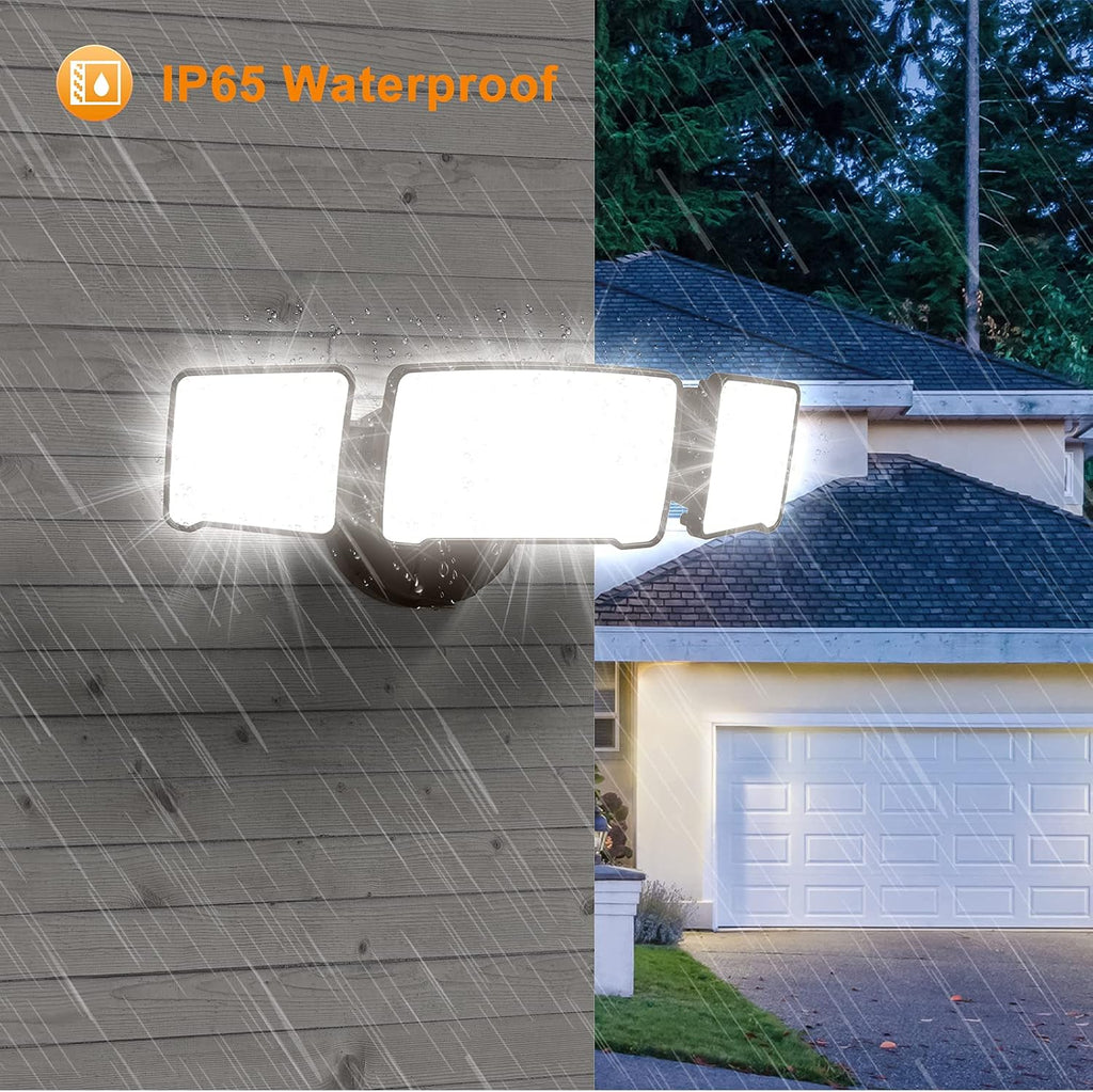 LED Outdoor Flood Lights 3500LM 35W Security Light Dusk to Dawn | 5500K White Light, IP65 Waterproof, Hardwired, Easy