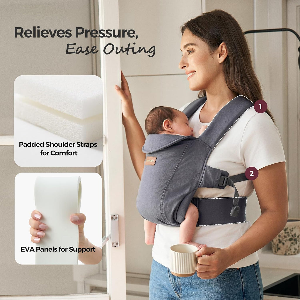 Newborn Carrier WeeSnug- Lightweight and Cozy Comfort for 7-25 lbs