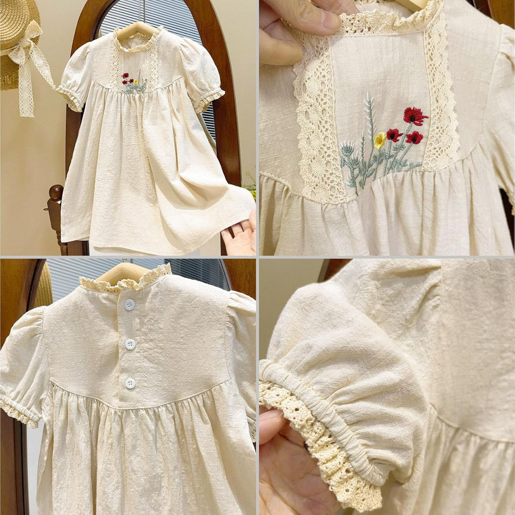 Toddler Girl Summer Dress, Embroidery Sundress, 12M