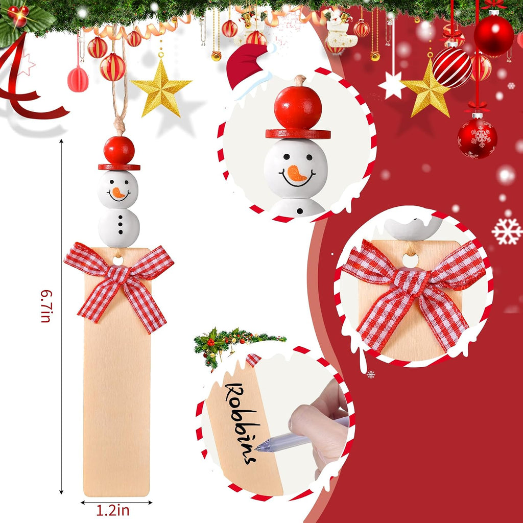 S, Personalized Stocking Set with DIY Snowman Tags, Stockings Christmas 4 Pack , 18" Large Cable Knit Xmas - Set of 4