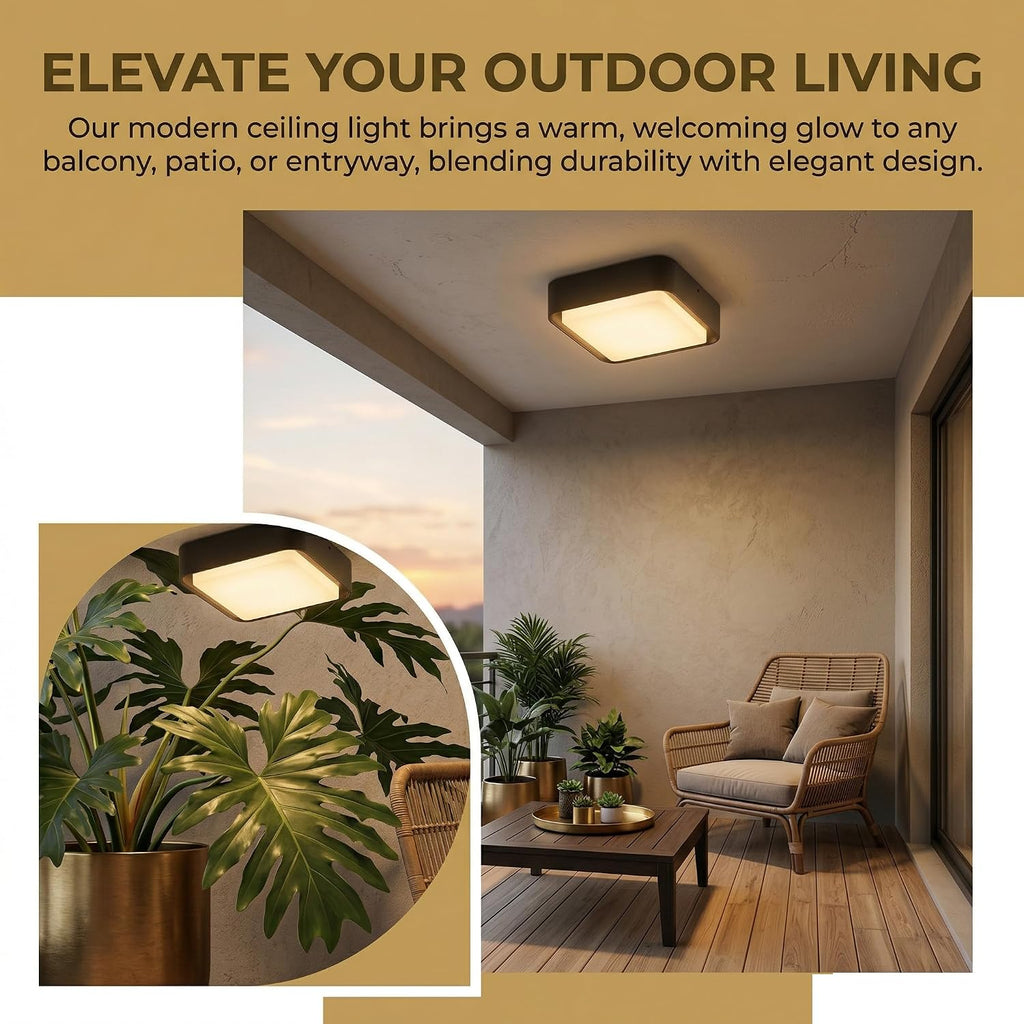 Outdoor Ceiling Light for Porch, Durable & Weatherproof, Easy Installation