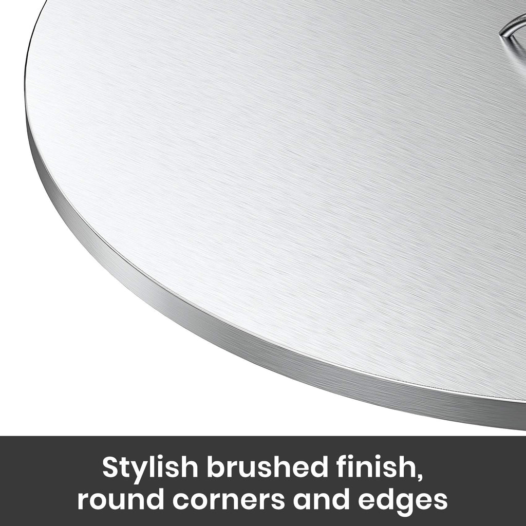 34-Inch Round Fire Pit Cover - 304 Stainless Steel Fire Pit Lid