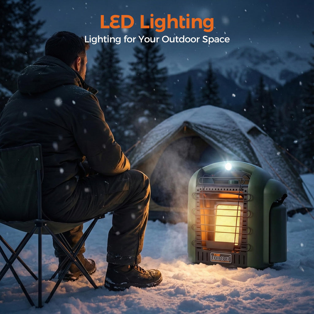Propane Heater, 6000 BTU Portable Heater Outdoor Use Propane, Outdoor Space Heater for Camping