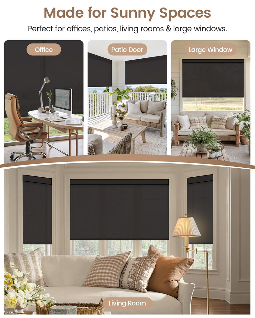 Motorized Blinds with Remote - Motorized Sunscreen Solar Shades