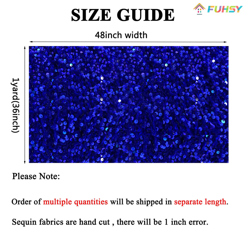 5 Yards Sequin Fabric by The Yard Royal Blue Velvet Fabric for Prom Dress Glitter Linen Fabric for Craft Cloths