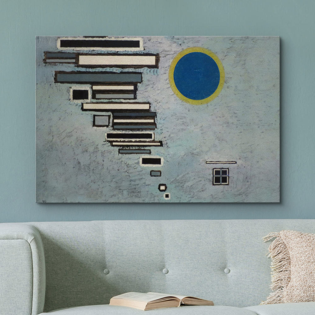 Unequal by Vassily Kandinsky - Canvas Print Wall Art Famous Painting Reproduction - 12" x 18"